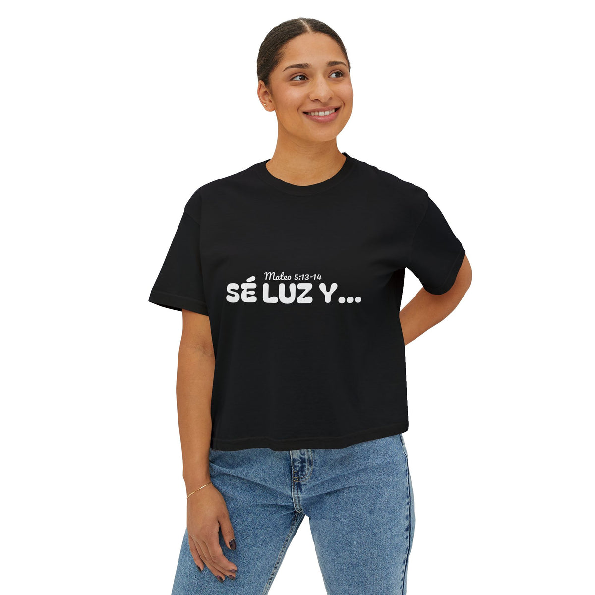 Women's Boxy Tee - 'Sé Luz y Sal'
