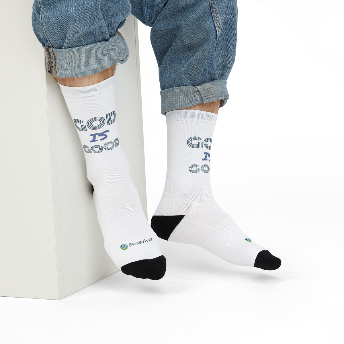 God Is Good Crew Socks