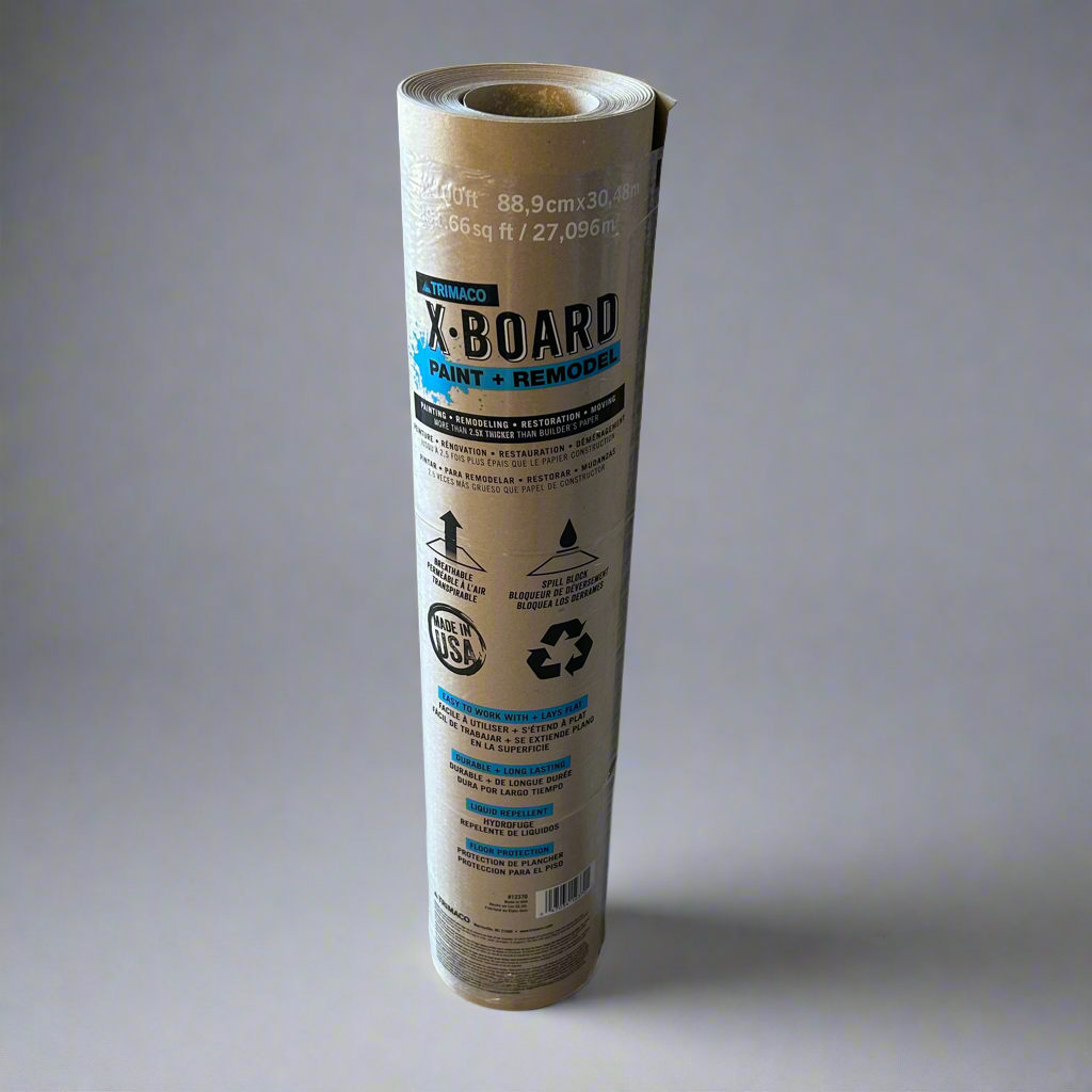 ZA@TRIMACO Protector de superficie ligero X-Board 35"x100' Tal cual (Bordes dañados - Ver imágenes) Marrón 12370/9 (Copia)
