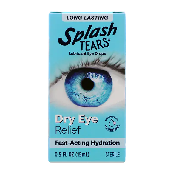 Splash Tears Dry Eye Lub Eye Drops 0.5 oz – Case of 4 Bottles
