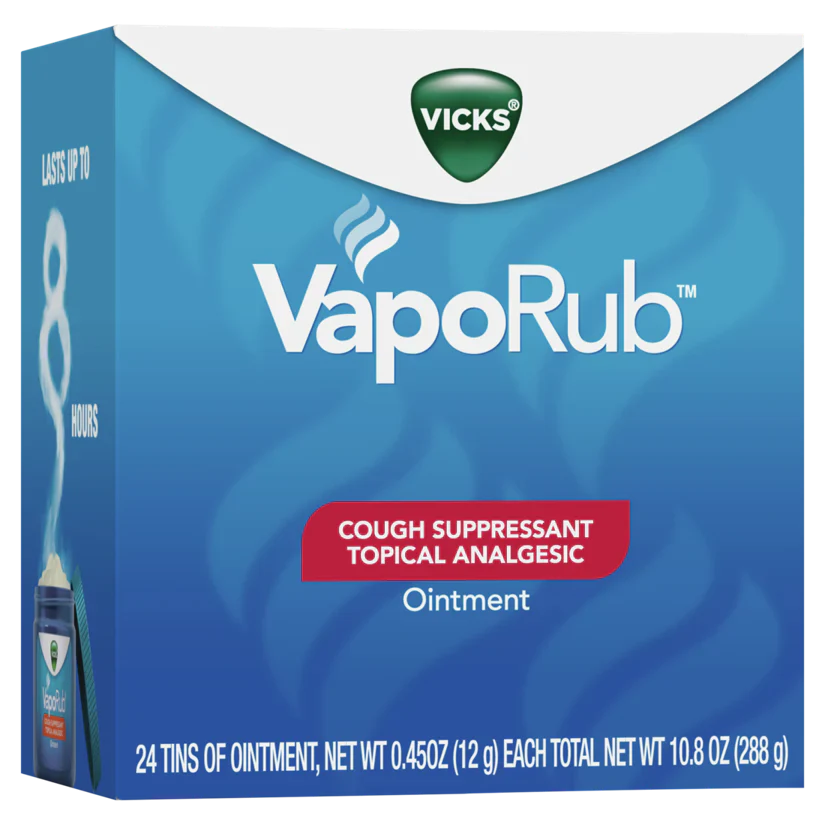Vick's Vaporub (Tin) Dispenser .45 oz box of 24 units