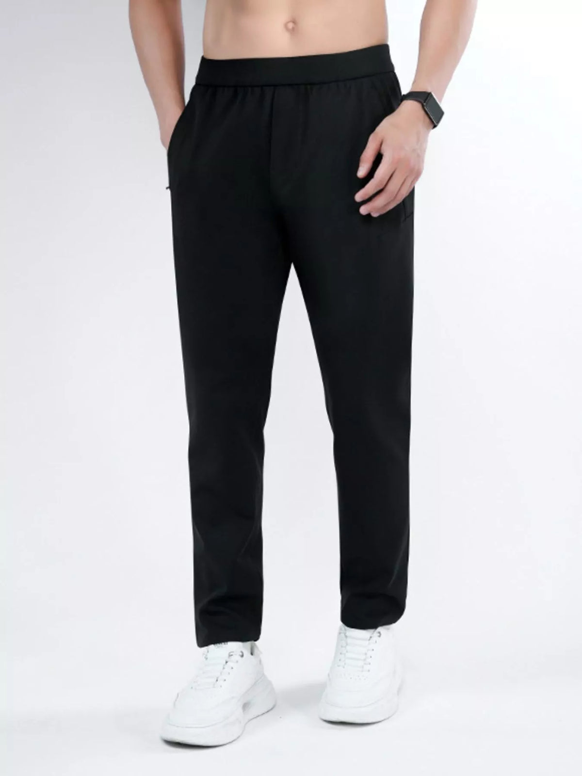 Pantalones elásticos ajustados de talla grande para hombre