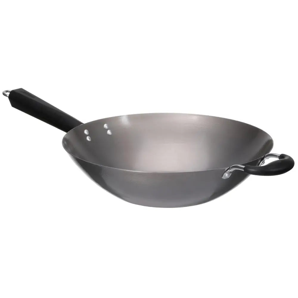 Wok Imusa Acero al Carbono Sin Recubrimiento 14" caja de 4 unidades