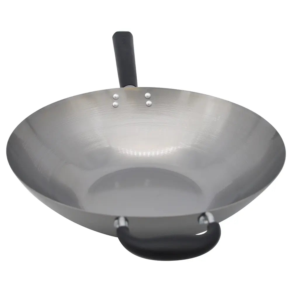 Wok Imusa Acero al Carbono Sin Recubrimiento 14" caja de 4 unidades