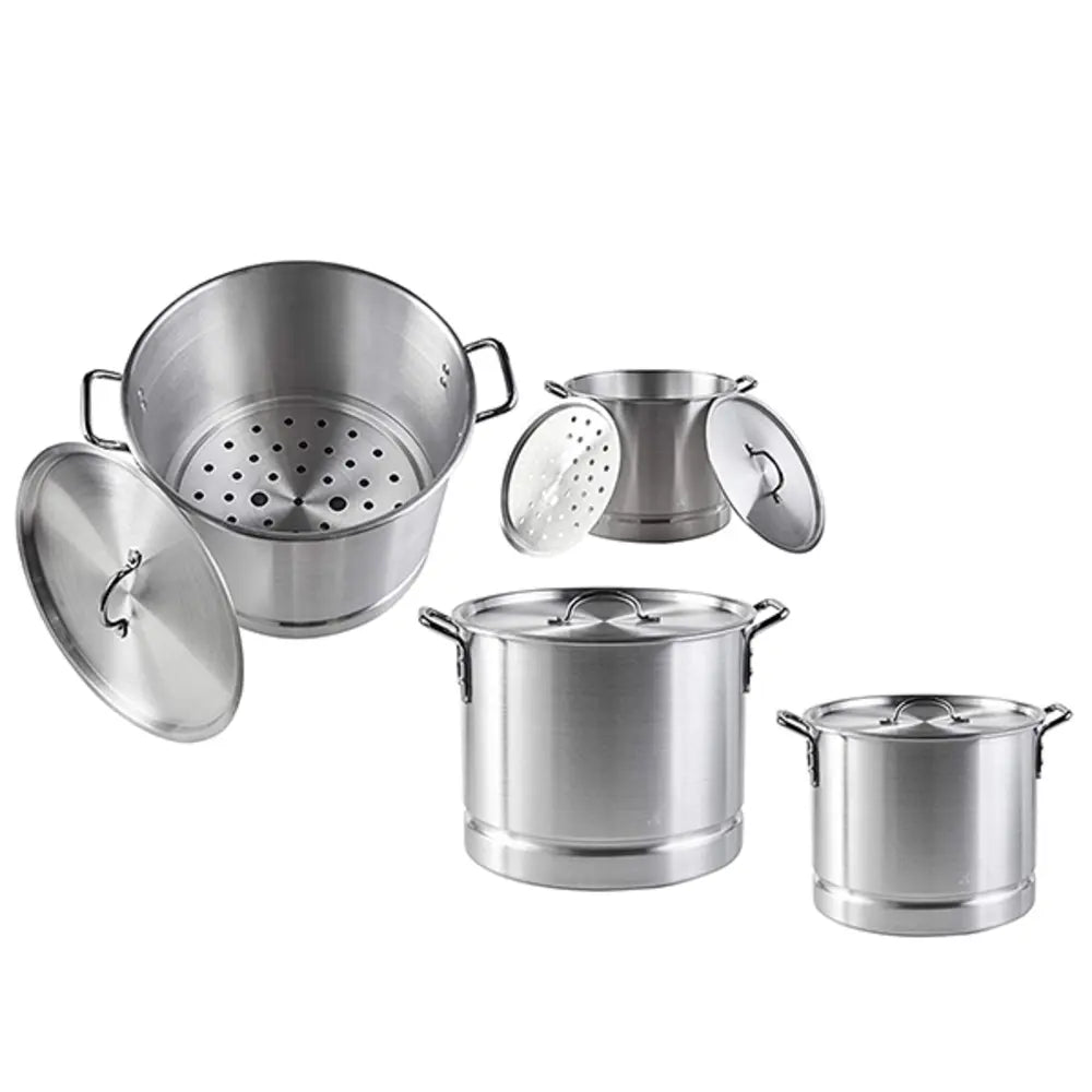 Juego de vaporera de aluminio Imusa (8, 12, 16, 20 cuartos) Juego de 4 ollas