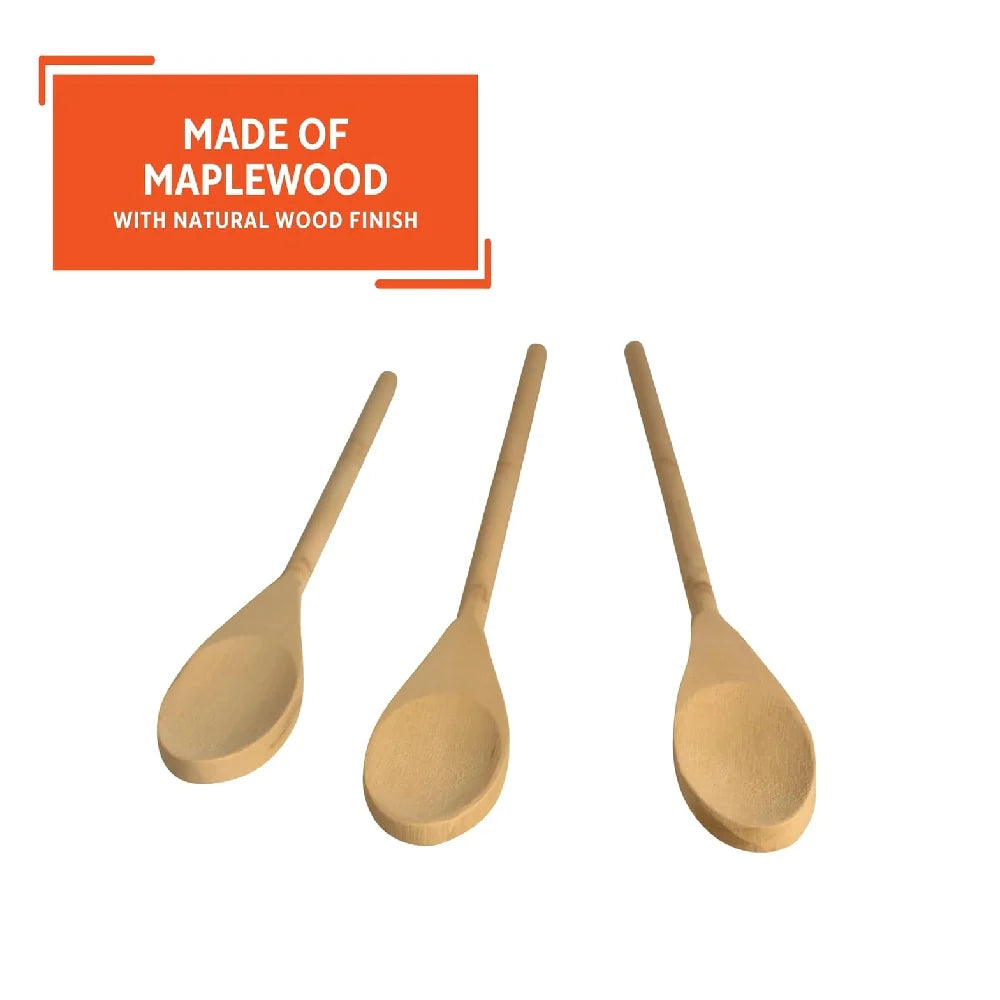 Imusa Wood Spoon Set (Cucharas De Madera) - 3 pc Set, 12 Unit Box