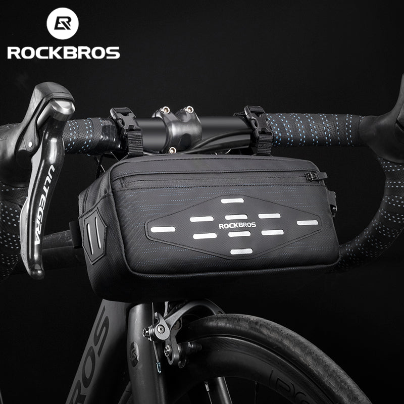 Bolsa de ciclismo ROCKBROS para manillar delantero de bicicleta, impermeable, 2 l