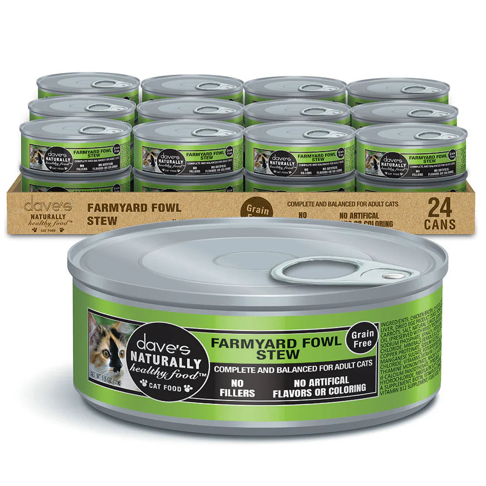 Alimento para gatos Dave's Grain Free Naturally Healthy Fowl (5.5 oz)