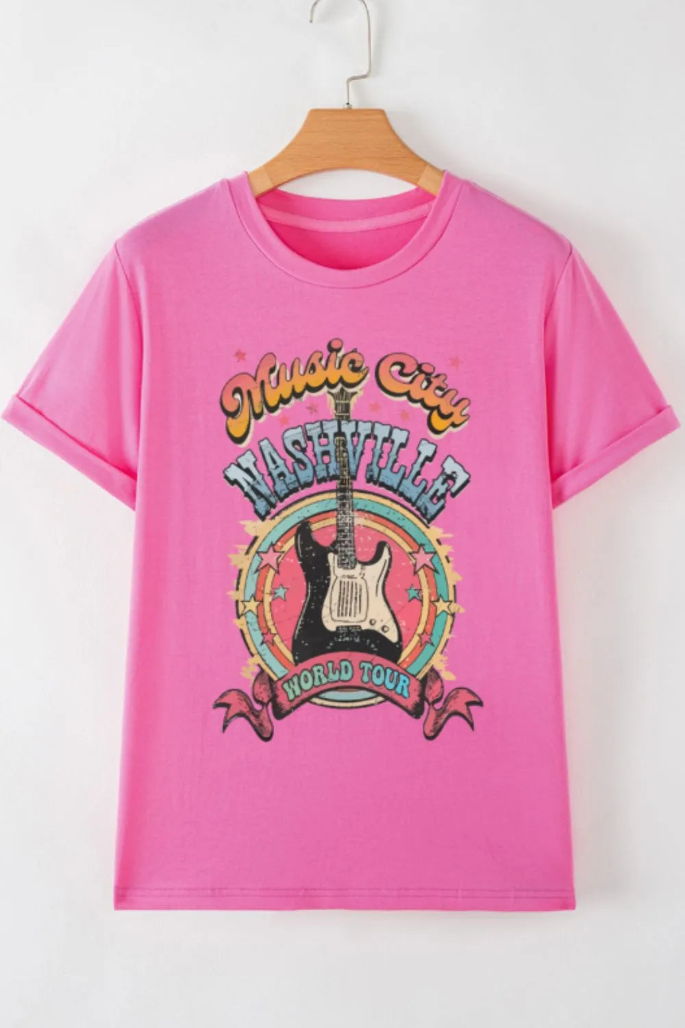 Camiseta gráfica de manga corta con cuello redondo