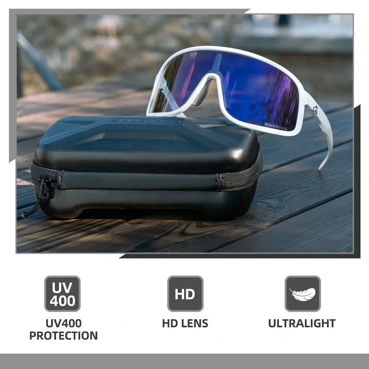 Gafas de sol de ciclismo ROCKBROS fotocromáticas polarizadas deportivas UV400 unisex
