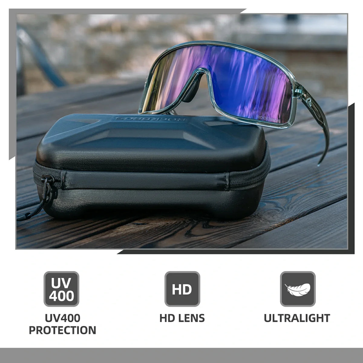 Gafas de sol de ciclismo ROCKBROS fotocromáticas polarizadas deportivas UV400 unisex