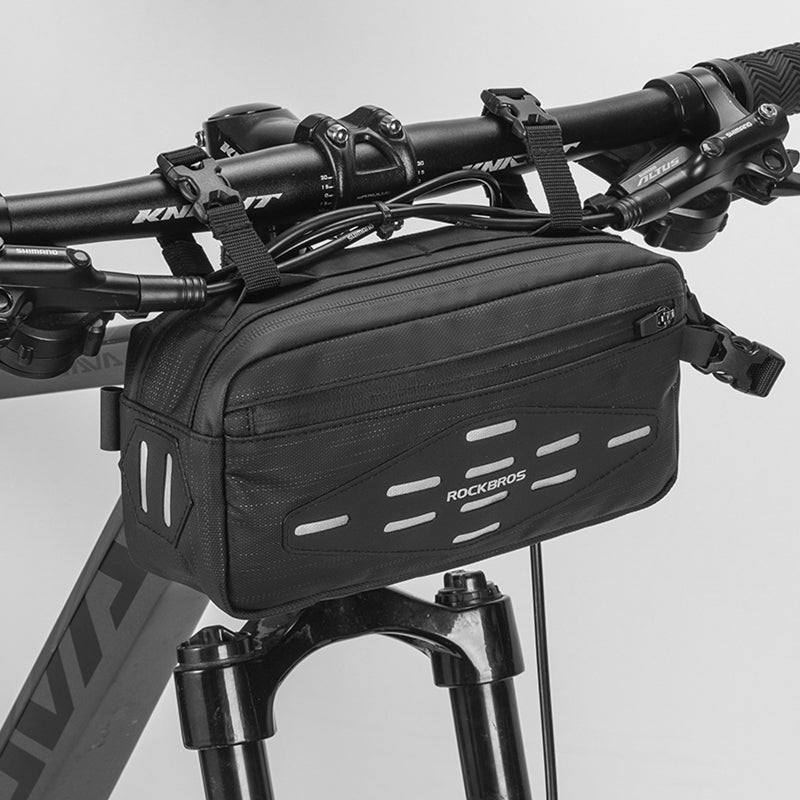 Bolsa de ciclismo ROCKBROS para manillar delantero de bicicleta, impermeable, 2 l