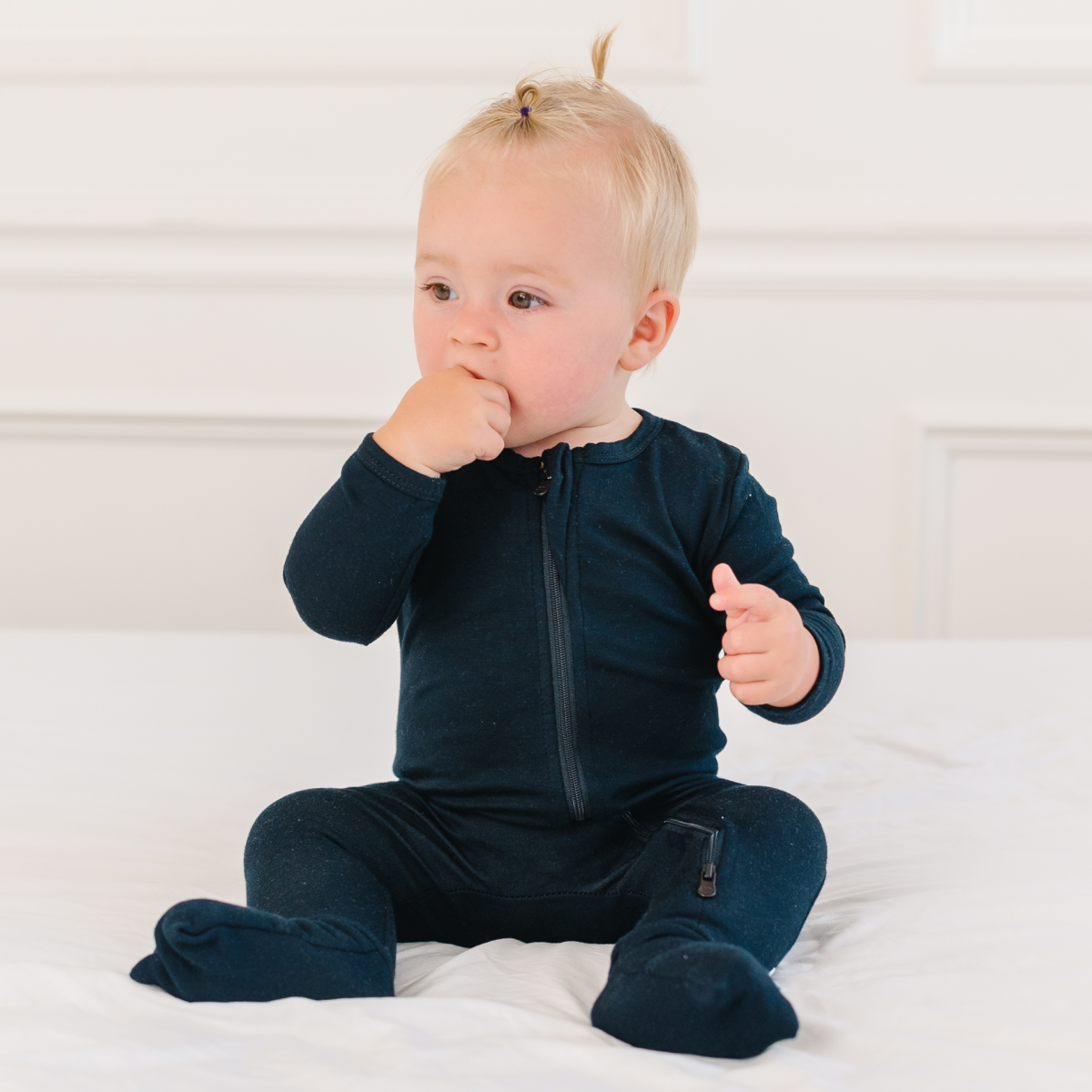 Pijama de bambú para bebé con DreamCuffs®
