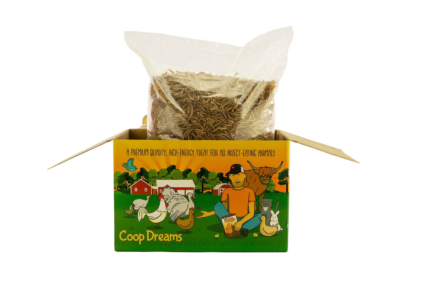 Gusanos de harina secos Chubby de 12 lb – Edición limitada Coop Dreams 2025 (paquete de 4)