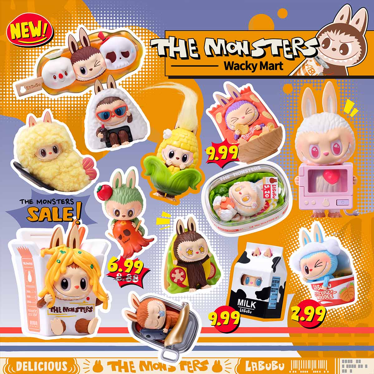 POPMart THE MONSTERS Wacky Mart Series Blind Box - LABUBU Designer Toy Collectible Figure