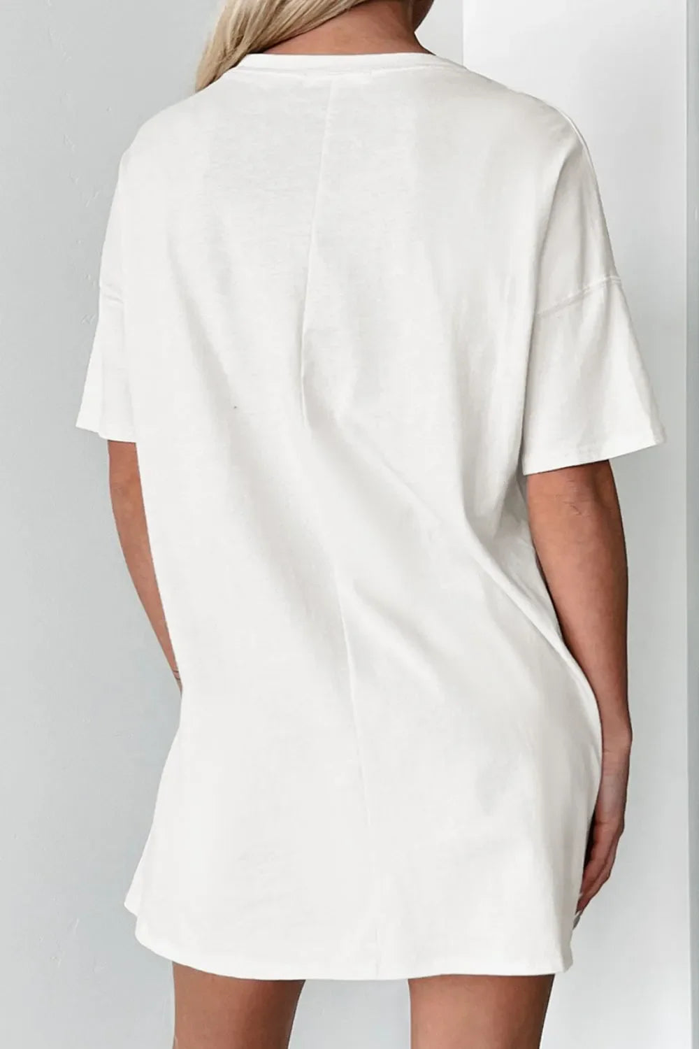 Camiseta de manga corta con cuello redondo y estampado floral