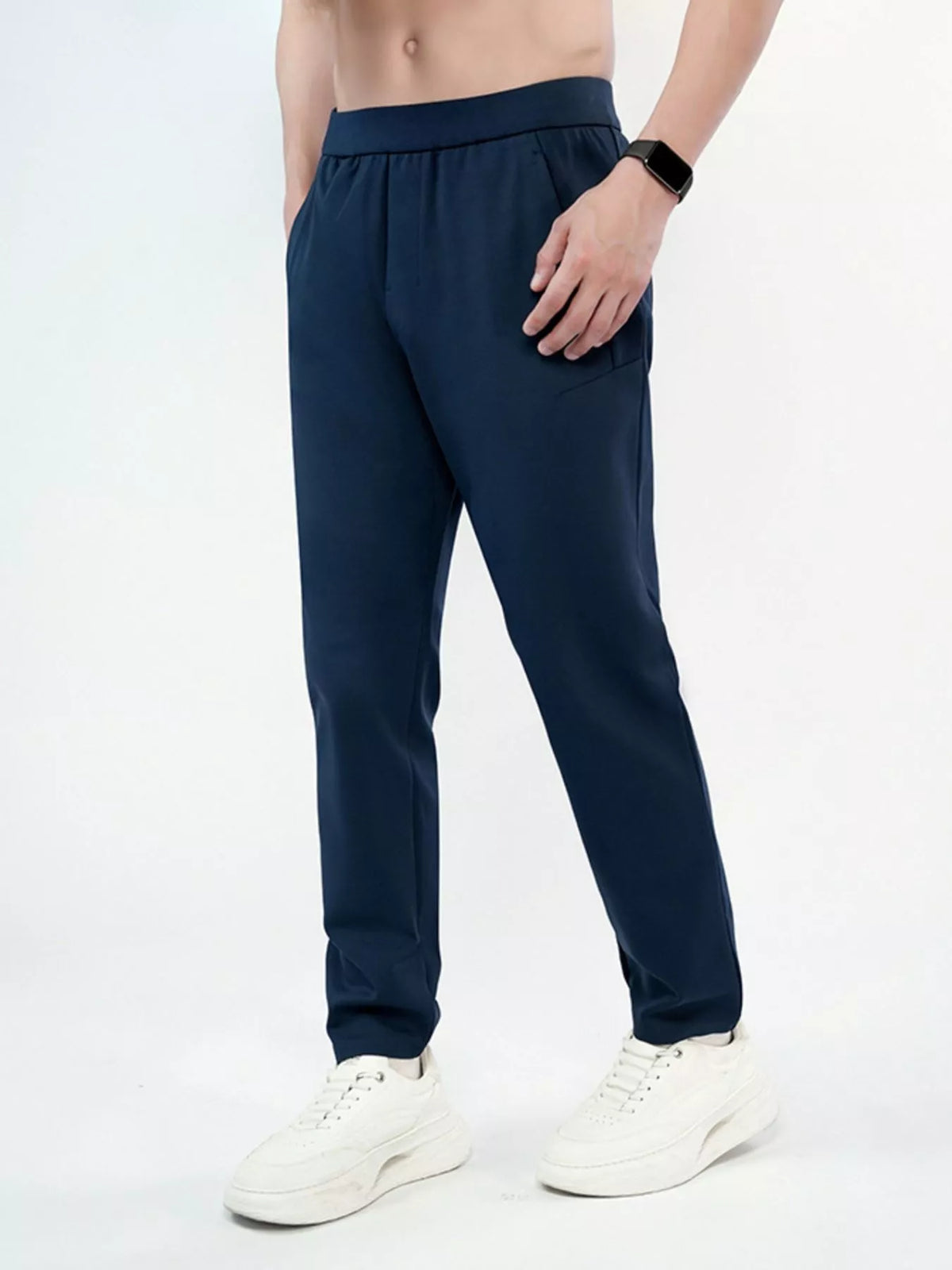 Pantalones elásticos ajustados de talla grande para hombre