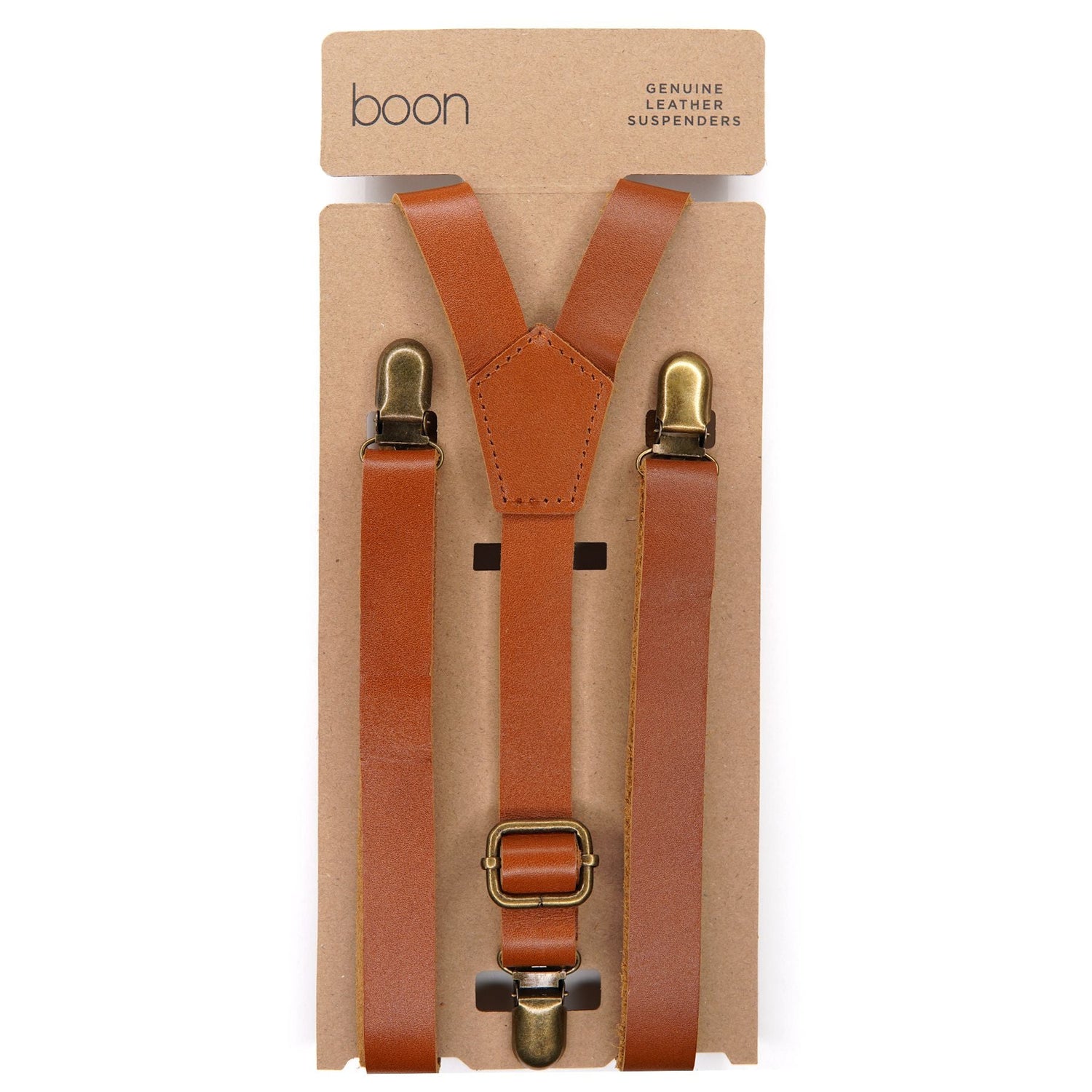 Upgrade Your Ensemble with Premium Tan Leather Suspenders – Custom-Fit Style