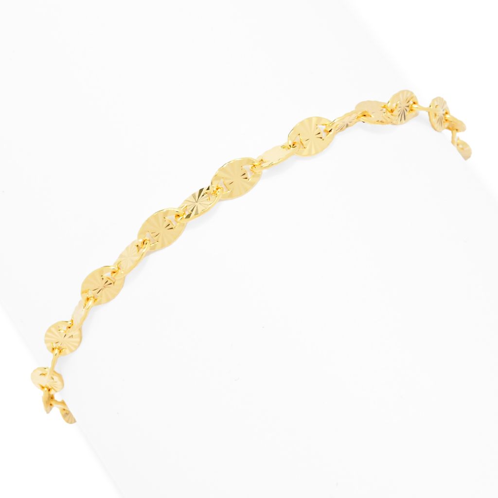 Toscana Italiana Choice of Plating & Size Diamond Cut "Stellata" Link Bracelet