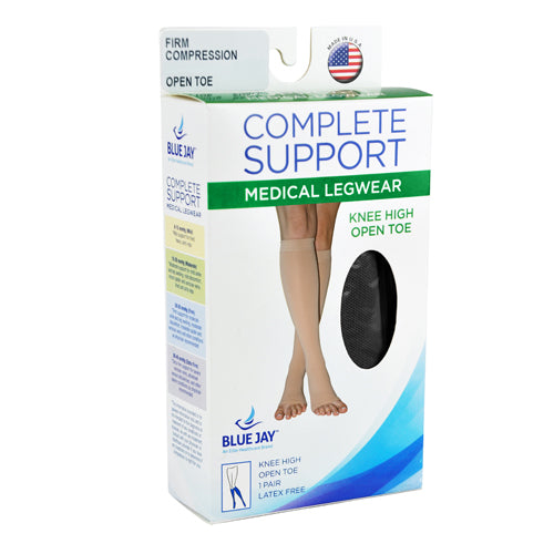 20-30 mmHg Compression Stockings - Black Below Knee - Firm Support for Varicose Veins & Edema - Medium