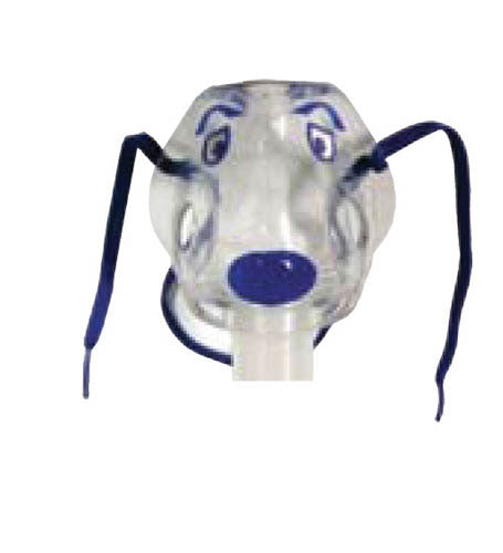 Nebulizador con máscara pediátrica para perros con púas y tubo de 2,13 m (7 pies) - Antiderrames, bajo volumen muerto 