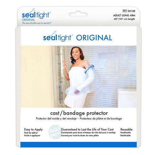 Protector de yeso y vendaje original SEAL-TIGHT para brazo largo de adulto - Funda impermeable de 40"