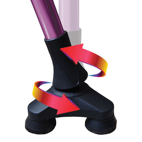 Blue Jay Purple Offset Cane with Comfort Foam Grip - 300 lbs Capacity