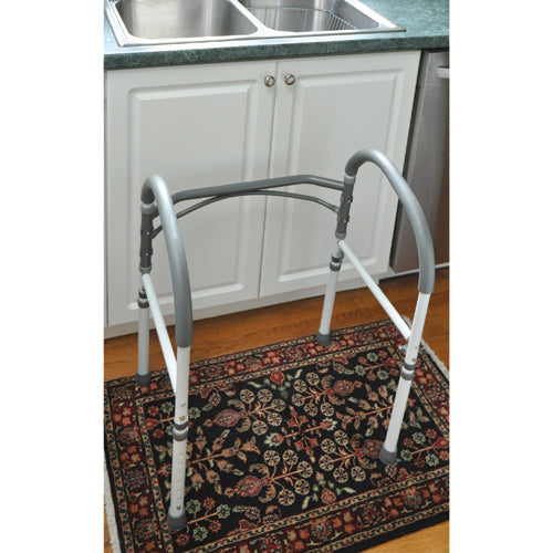 Carex Stand-Alone Bathroom Safety Rail - Adjustable Height Toilet Assist Grab Bar, 300 lb Capacity