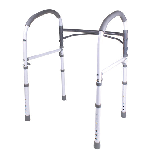 Carex Stand-Alone Bathroom Safety Rail - Adjustable Height Toilet Assist Grab Bar, 300 lb Capacity