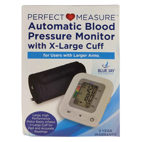 Automatic Blood Pressure Monitor with Extra Large Cuff, 4 AA Batteries, Wide Arm Fit