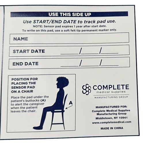 Blue Jay Alarm Alert Chair Sensor Pad - 7 x 15 Inch - 1 Year Warranty