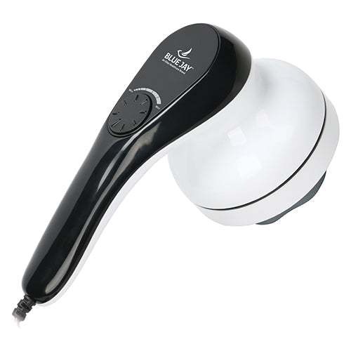 Blue Jay Handheld Corded Massager for Deep Muscle Relief - Includes 4 Massage Heads
