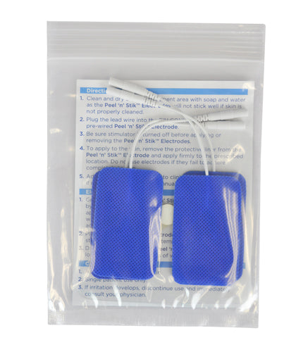 Blue Jay Reusable TENS Unit Electrodes - 1.5 x 2.5 Inch Rectangle, 4-Pack