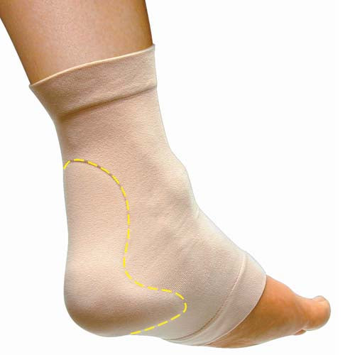 Manga protectora de viscoelástica para el tendón de Aquiles (grande) - Cómoda almohadilla para el talón para botas y patines