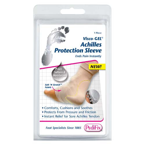 Manga protectora de viscoelástica para el tendón de Aquiles (grande) - Cómoda almohadilla para el talón para botas y patines
