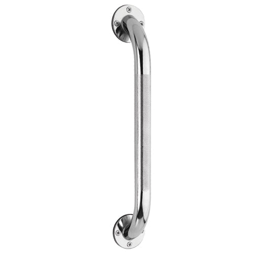 Carex 16-Inch Textured Chrome Grab Bar - Heavy Duty Steel, 250 lb Capacity