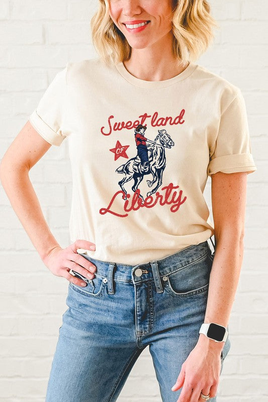 Camiseta gráfica básica Sweet Land Of Liberty
