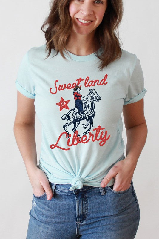 Camiseta gráfica básica Sweet Land Of Liberty