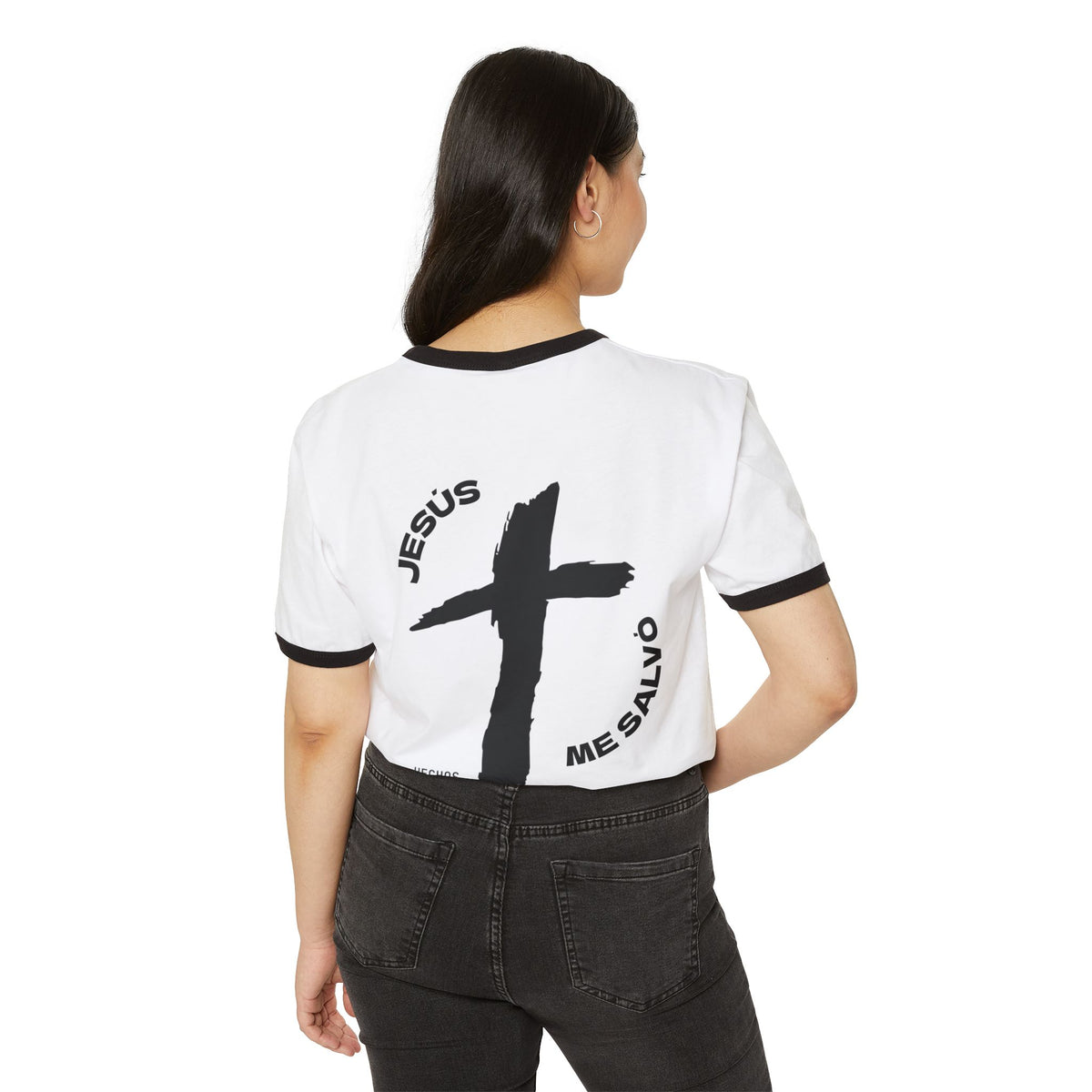 Ringer T-Shirt — "Jesús Me Salvó"