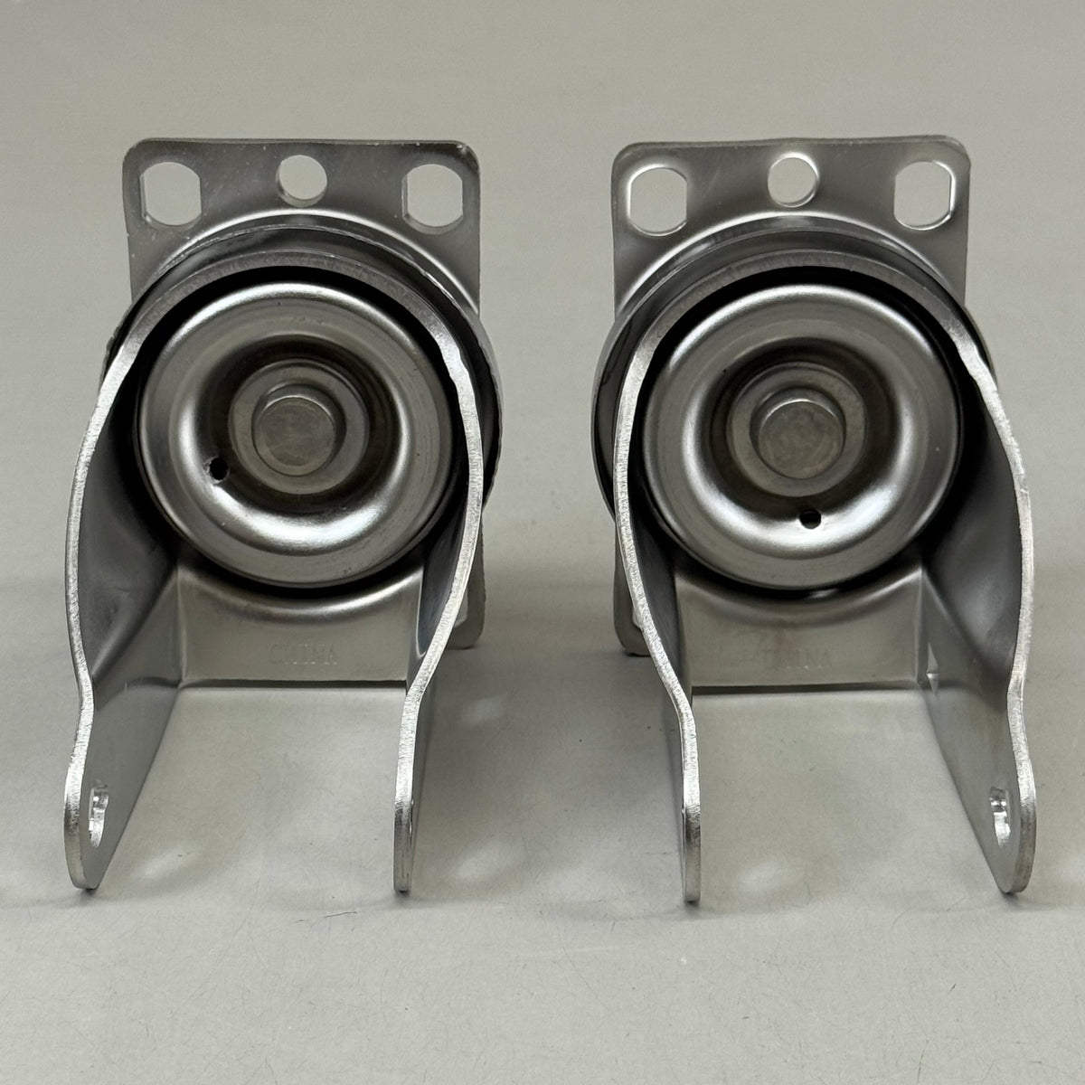 HEAVY DUTY  (2 Pack) Swivel Caster Plate Replacement 4"x2" Overall Length Chrome E32250GZ820644