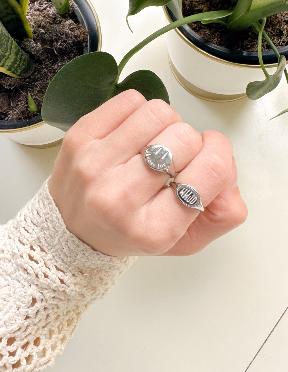 Anillo de plata Choose Joy