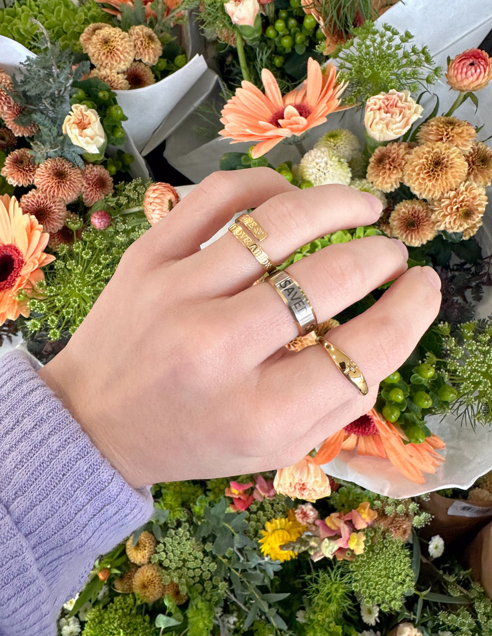 "Cross Gemstone" Ring
