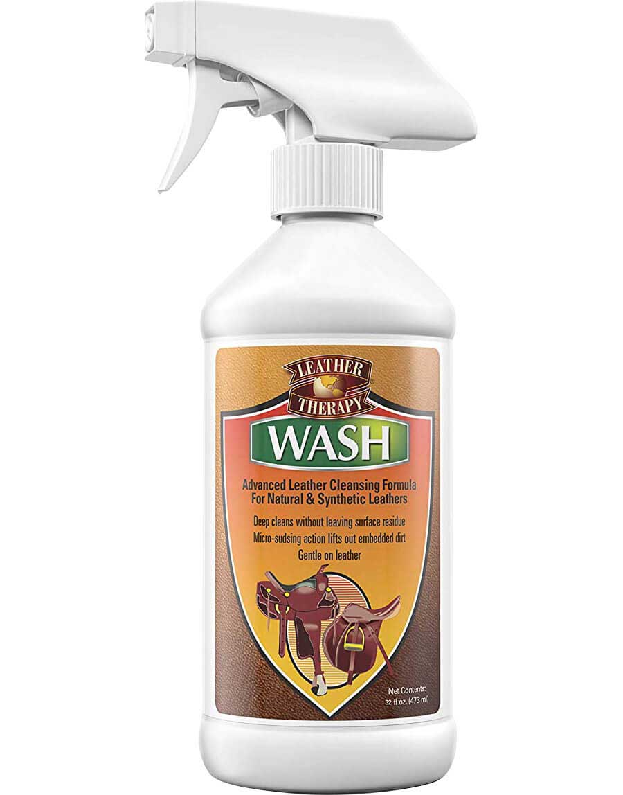 Absorbine Leather Therapy Wash Fórmula avanzada para limpieza de sillas de montar de cuero para caballos, 16 oz. 