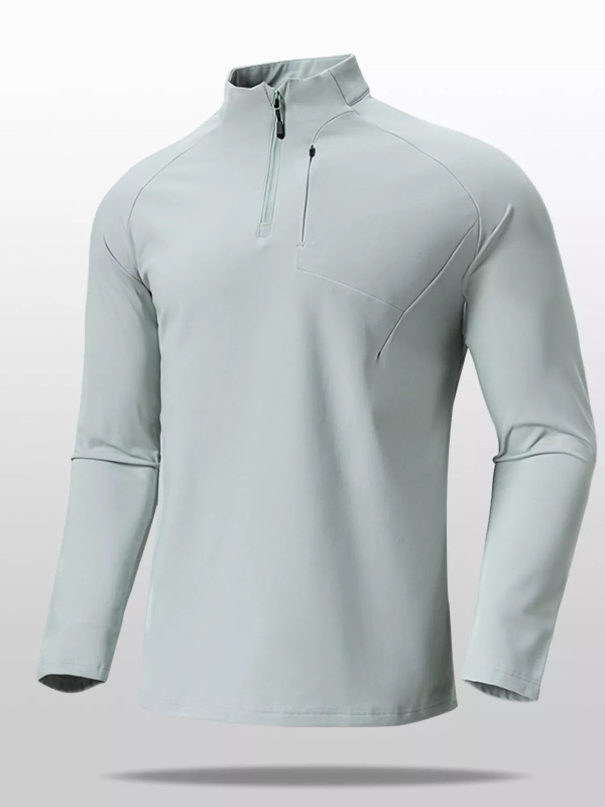 Men's Lightweight Long Sleeve Active T-Shirt with Zipper