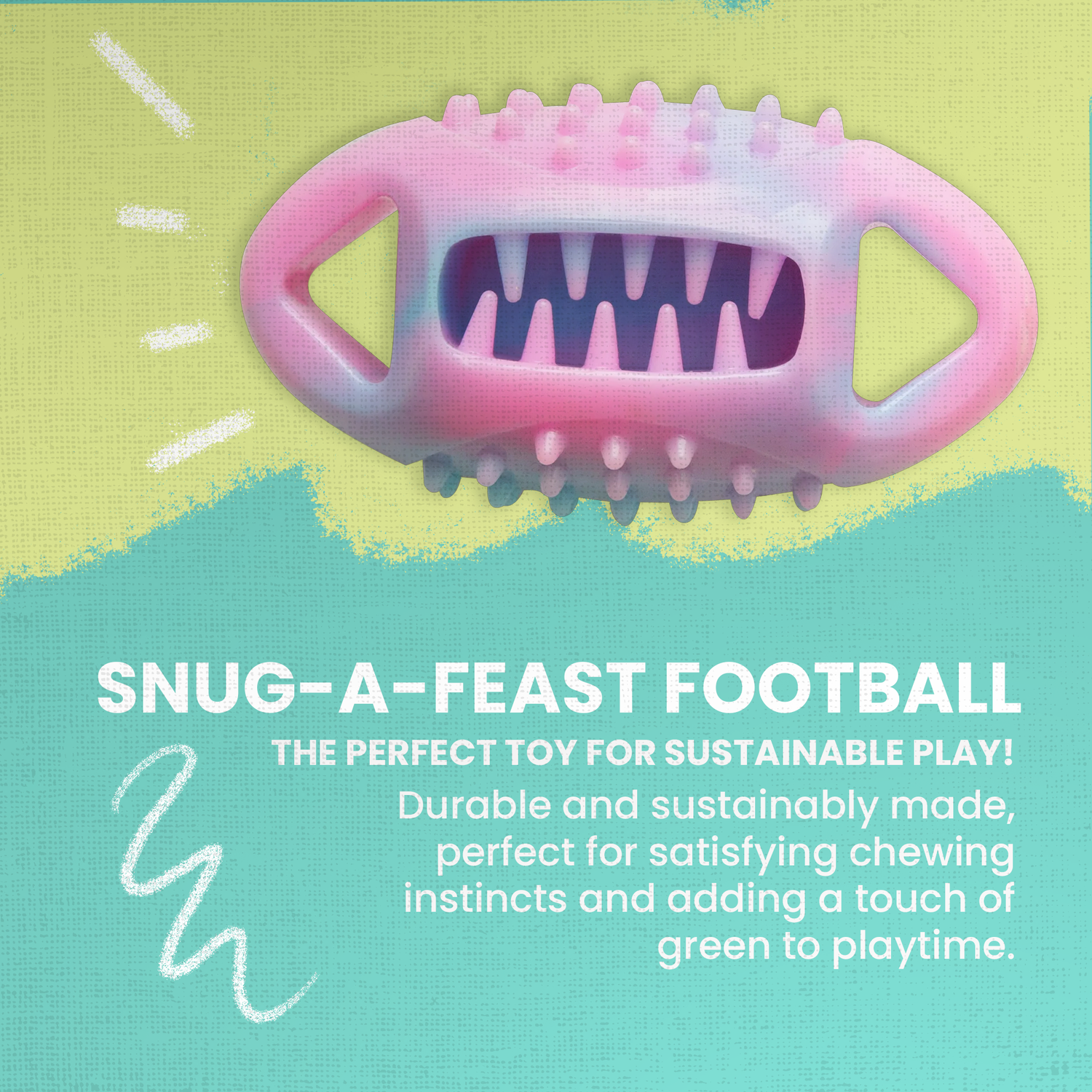 Snug-A-Feast Interactive Football Treat Dog Toy