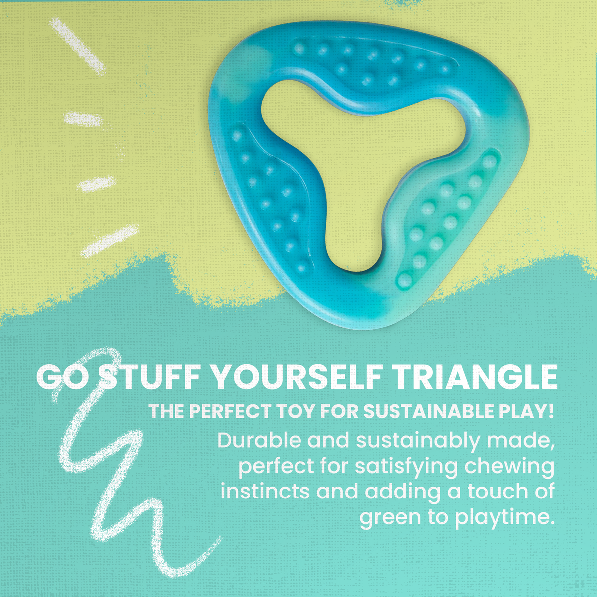 Go Stuff Yourself Triangle – Eco-Friendly Treat Puzzle Toy
