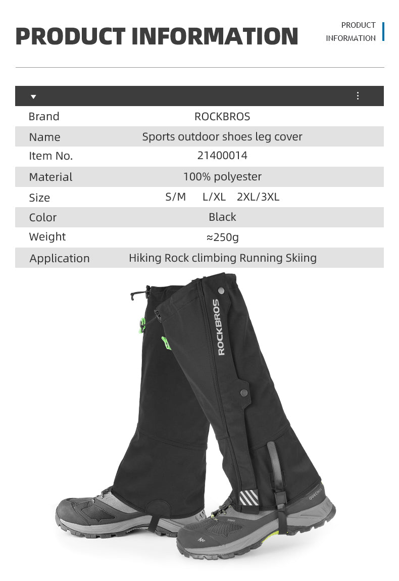 Polainas impermeables para botas de nieve 