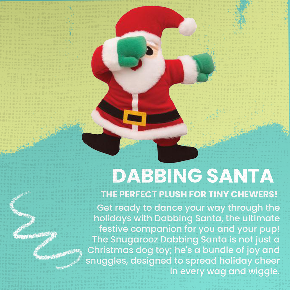 Dabbing Santa – Festive Squeaky & Crinkle Eco-Friendly Toy