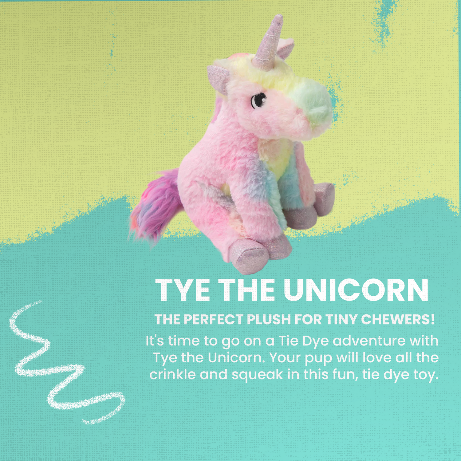 Tye the Unicorn Plush Squeaky Dog Toy