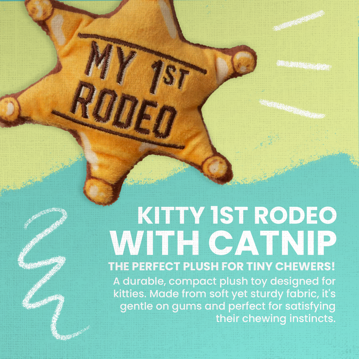 Kitty 1st Rodeo Catnip Plush Cat Toy